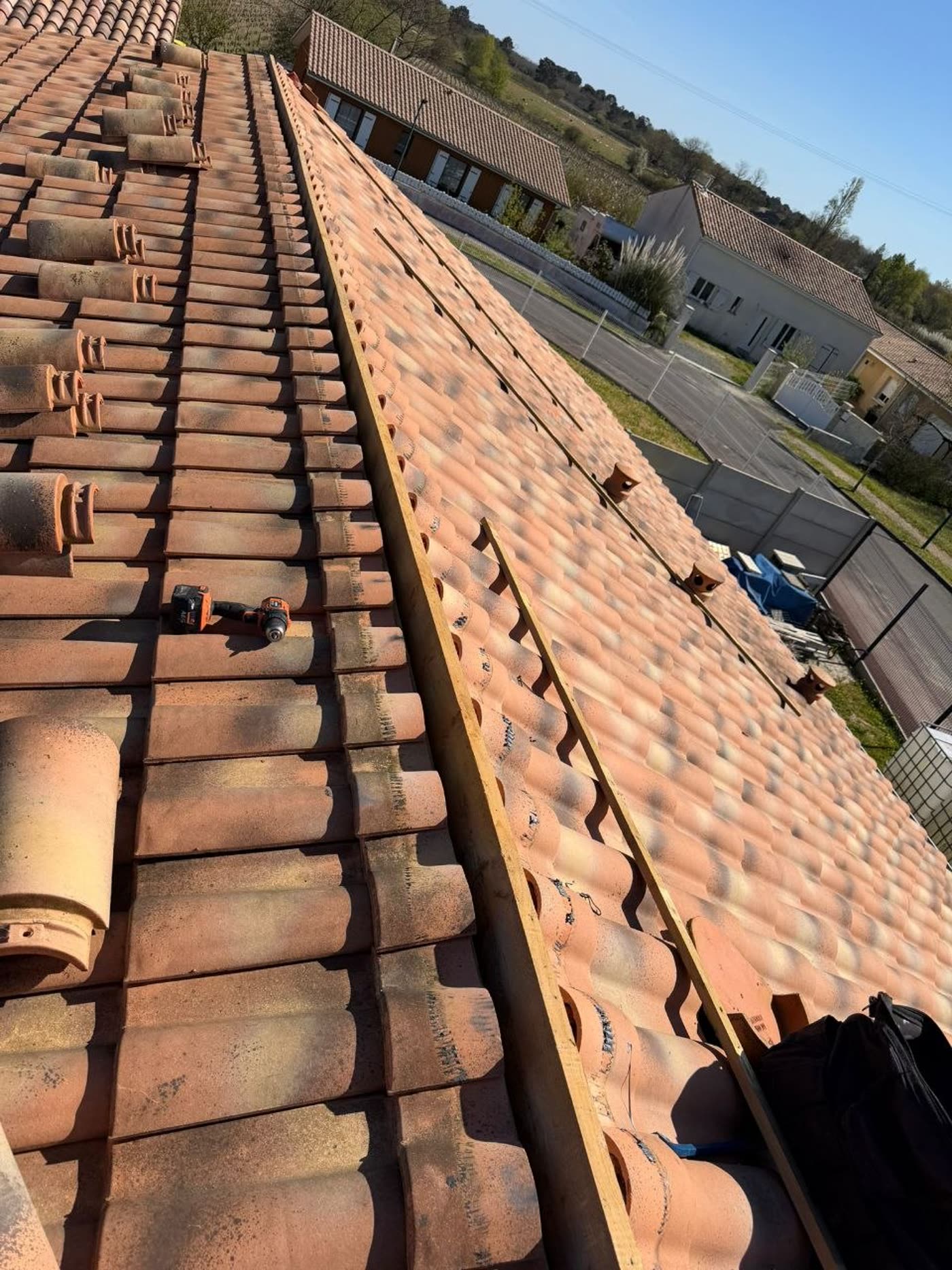 Travaux de couverture sur maison